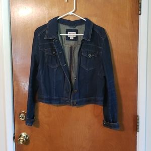 Cropped Dark denim jacket